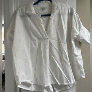 Madewell Tops -
Courier Button-Back Shirt in Pure White